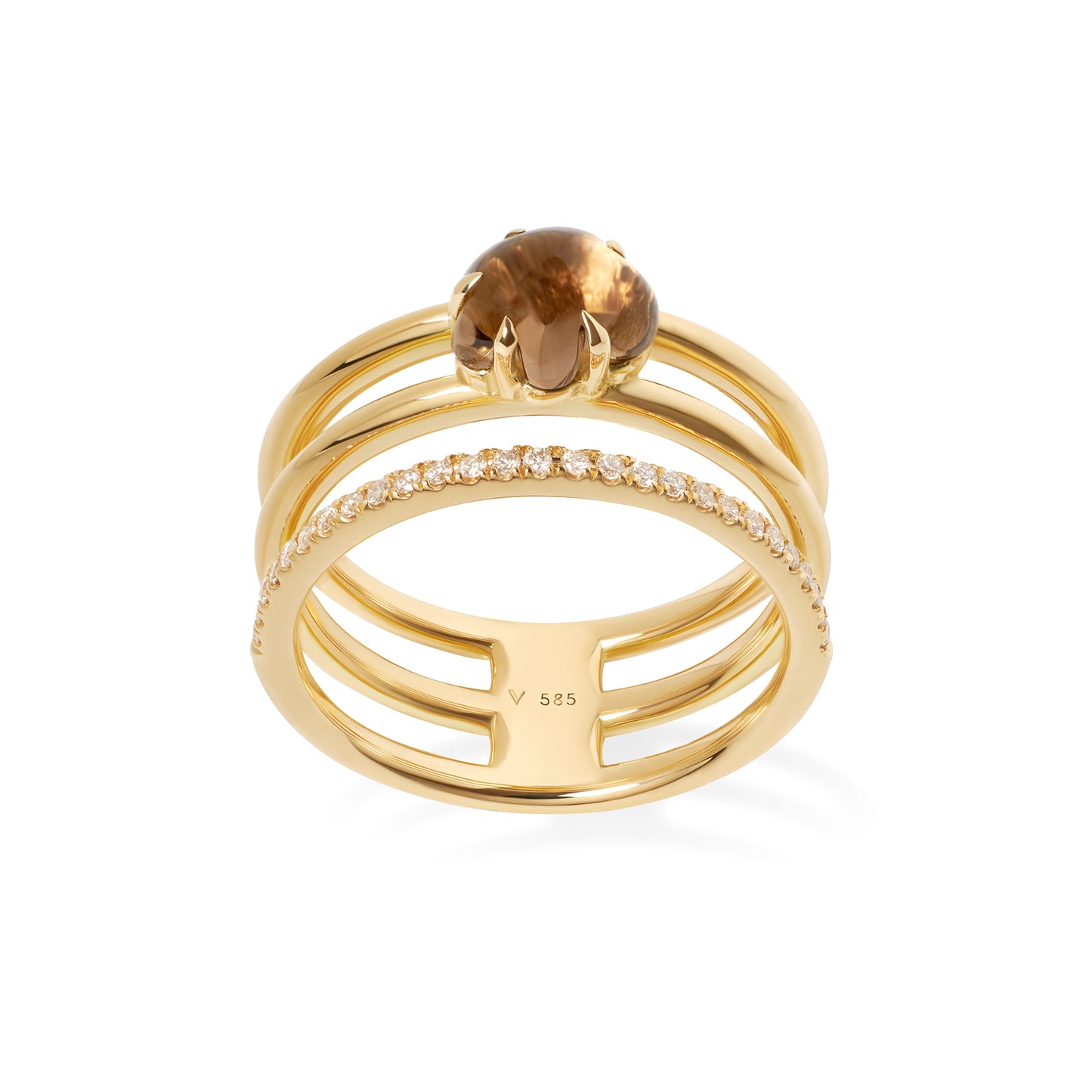VIERI Mid Cloud Tre Ring Diamonds Smoke