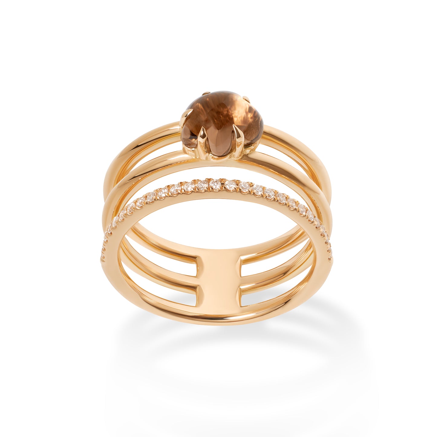 VIERI Mid Cloud Tre Ring Diamonds Smoke
