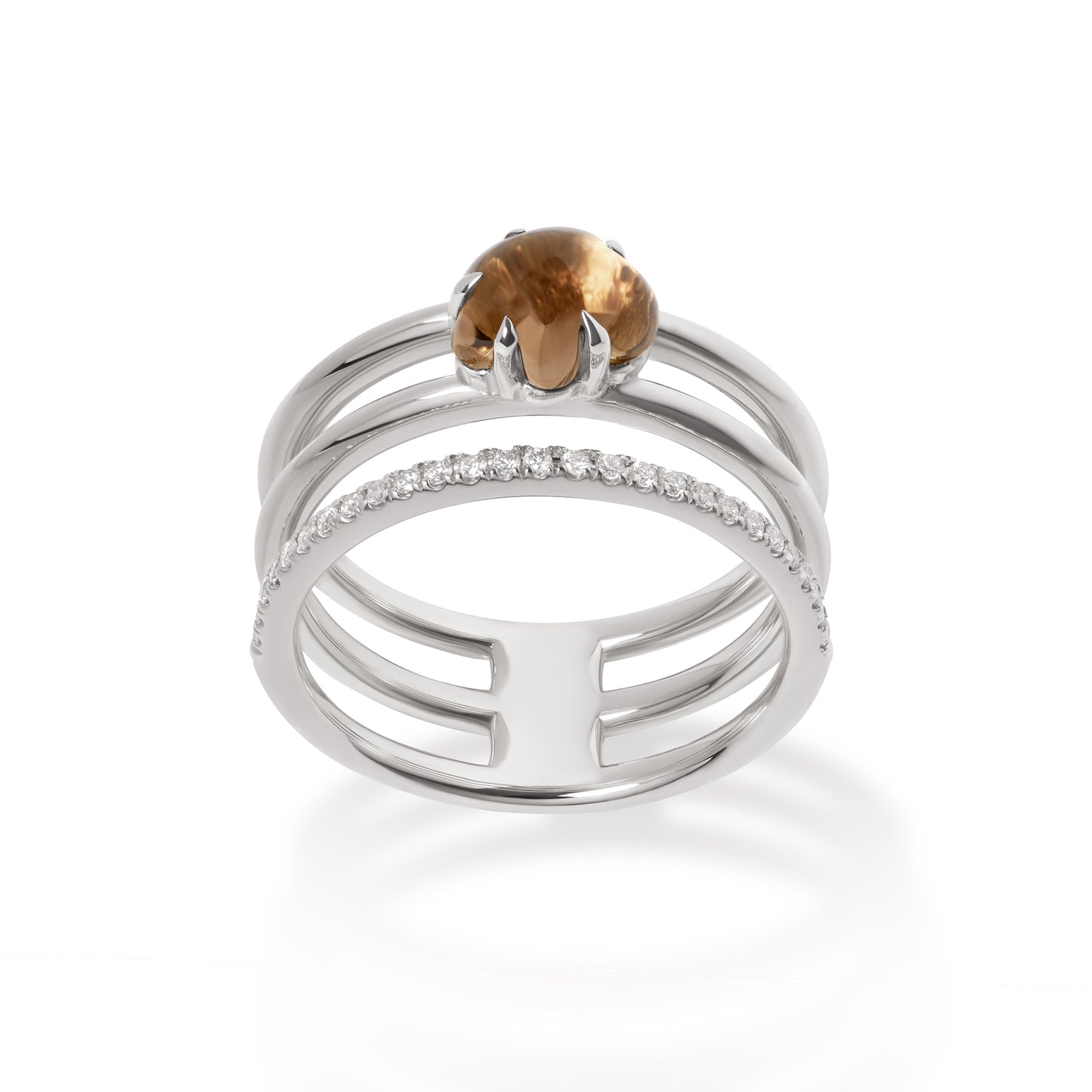 VIERI Mid Cloud Tre Ring Diamonds Smoke