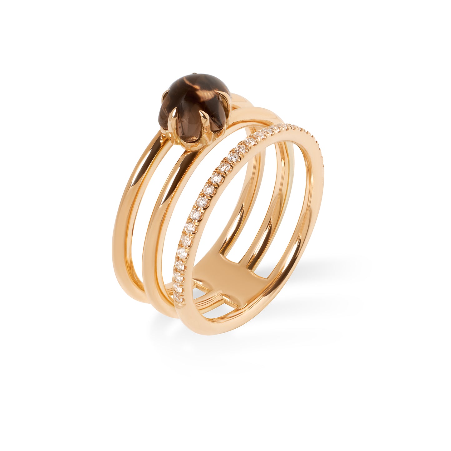 VIERI Mid Cloud Tre Ring Diamonds Smoke