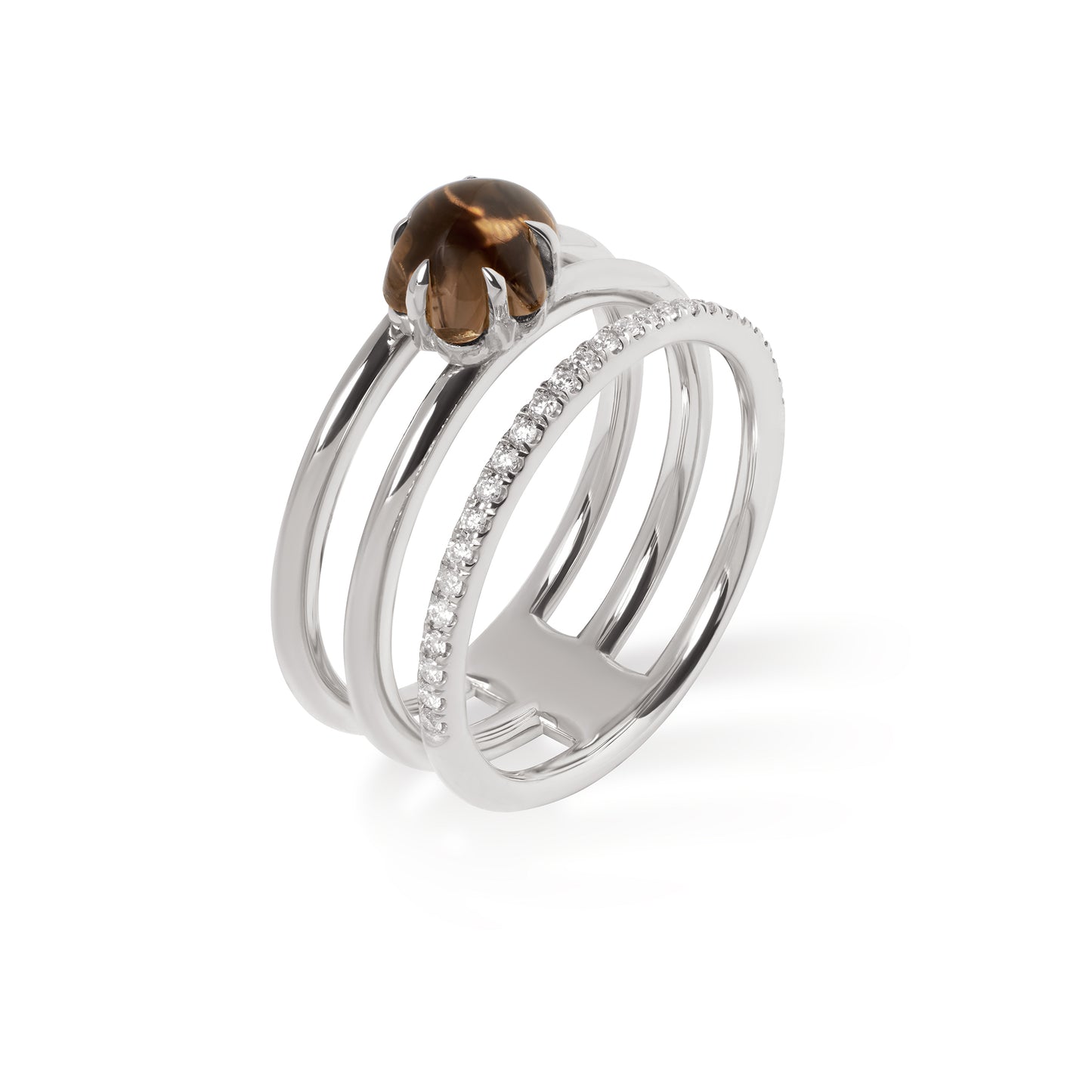 VIERI Mid Cloud Tre Ring Diamonds Smoke