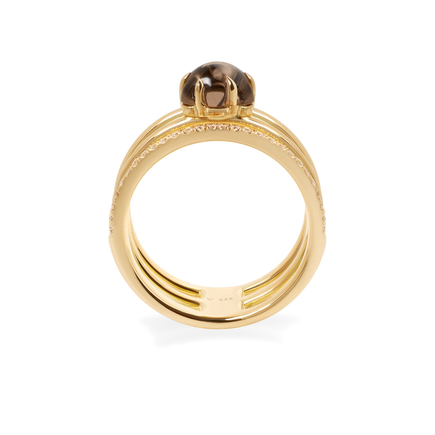 VIERI Mid Cloud Tre Ring Diamonds Smoke