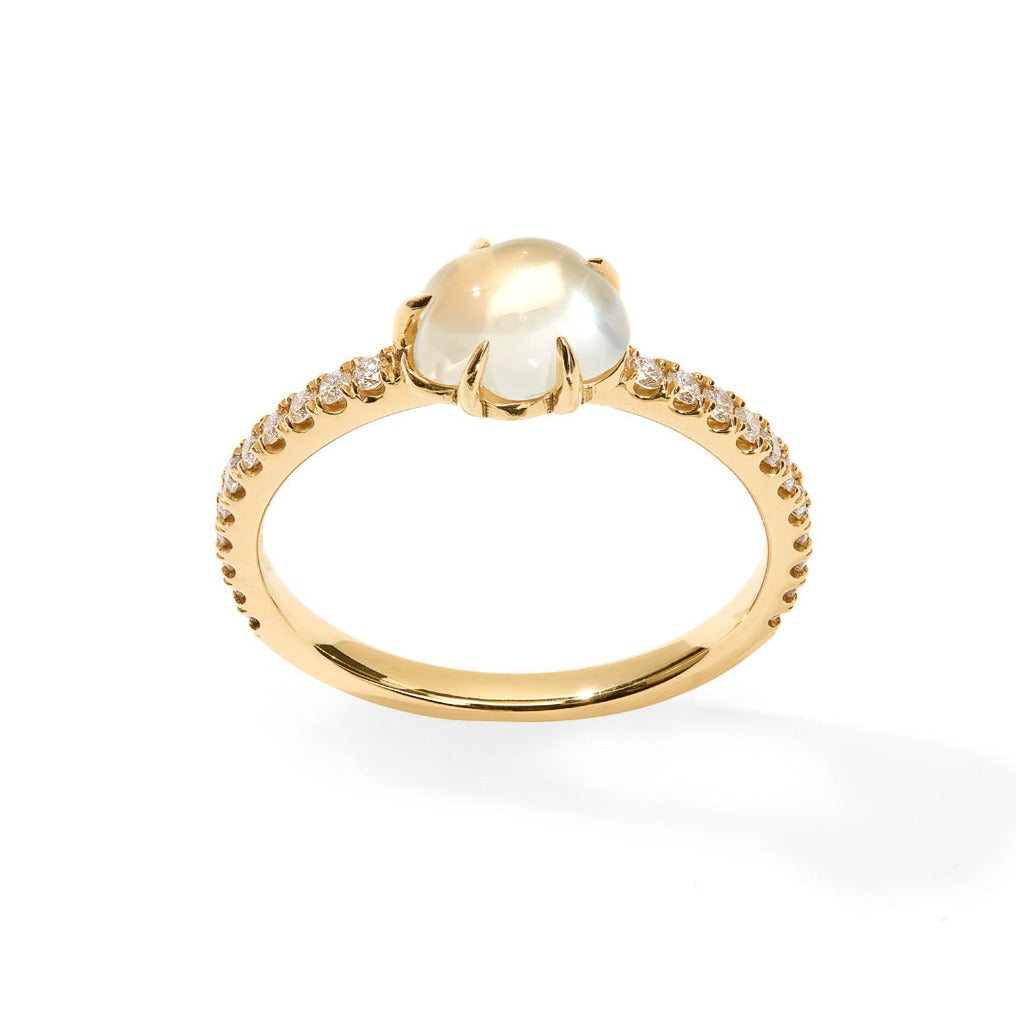 Mid Cloud Ring Pavé Milk