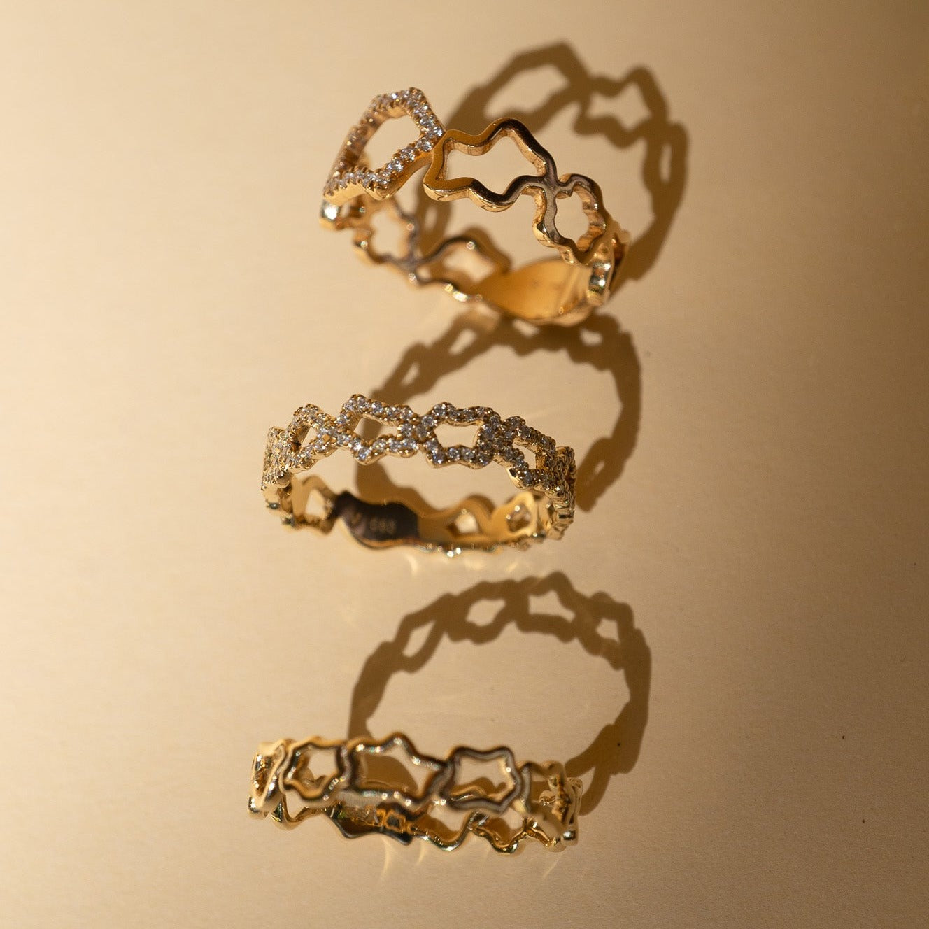 Golden Clouds Band Ring Mini