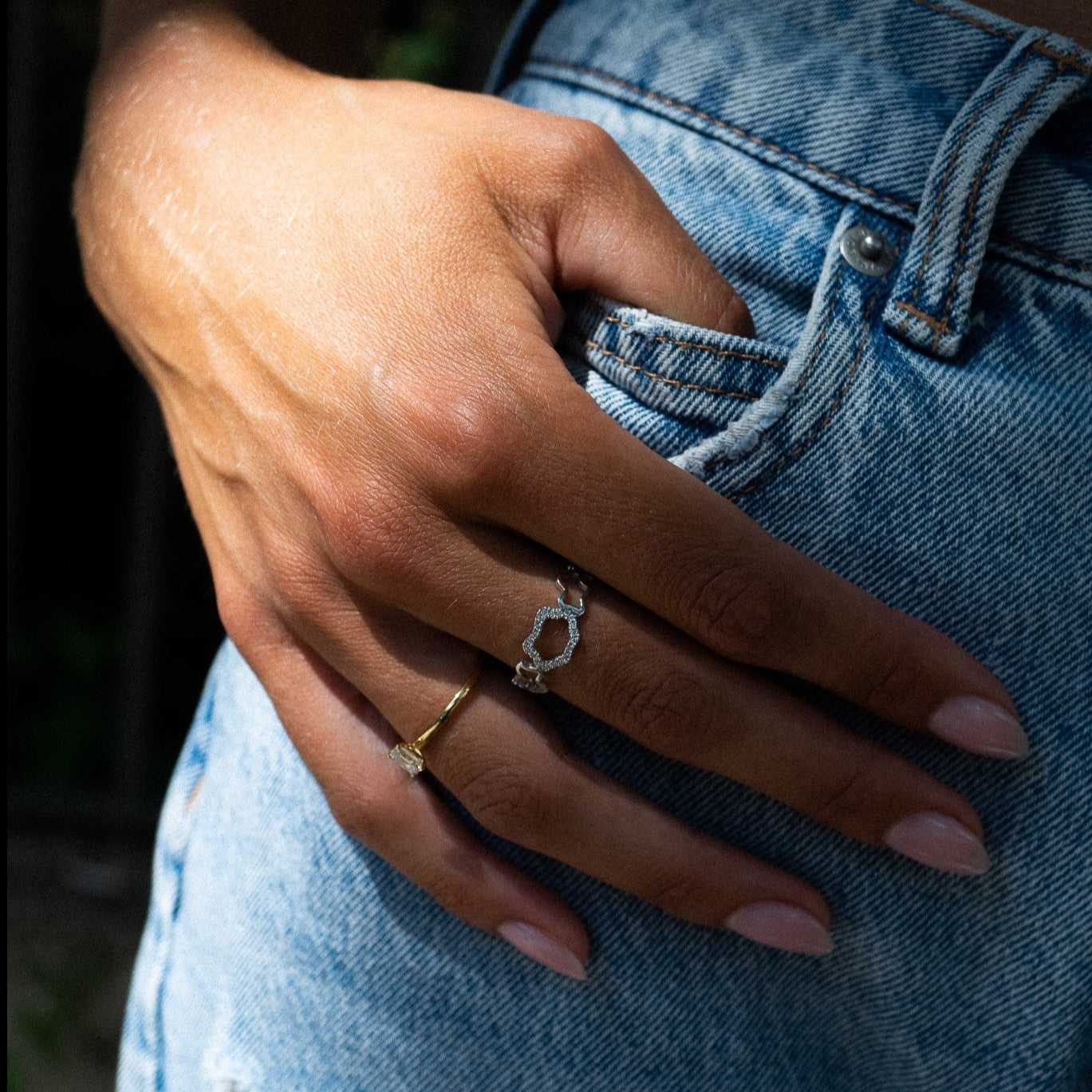 Golden Clouds Band Ring