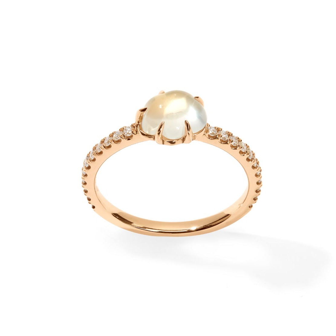 Mid Cloud Ring Pavé Milk