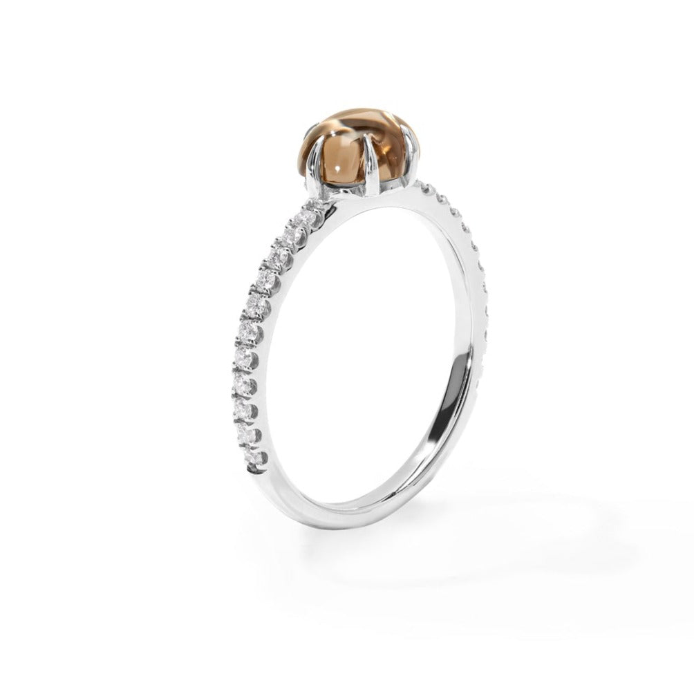 Mid Cloud Ring Pavé Smoke