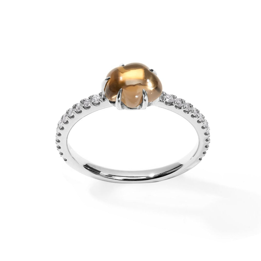Mid Cloud Ring Pavé Smoke