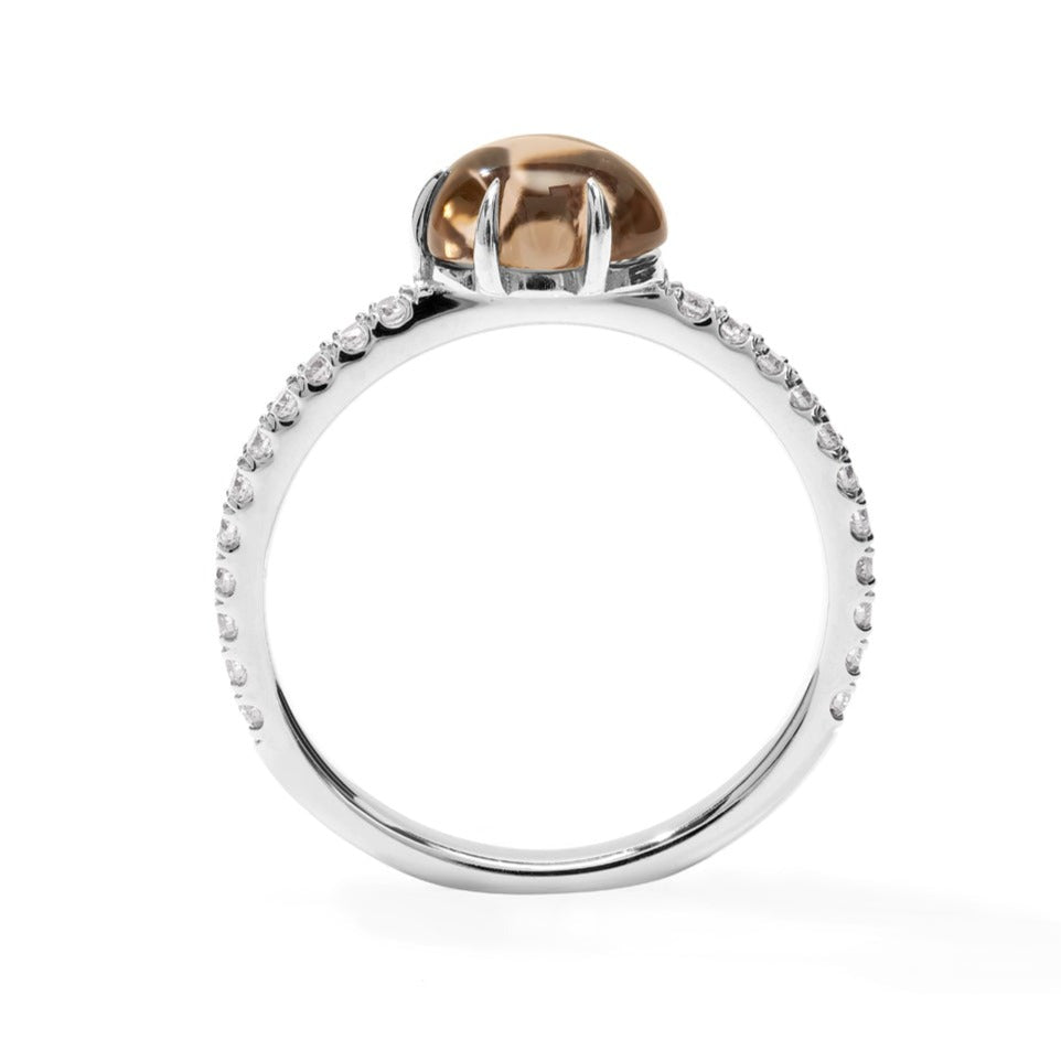 Mid Cloud Ring Pavé Smoke