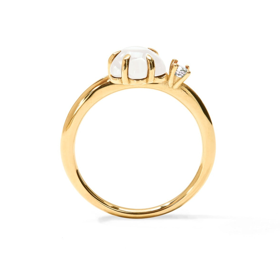 Mid Cloud Ring Diamond Milk