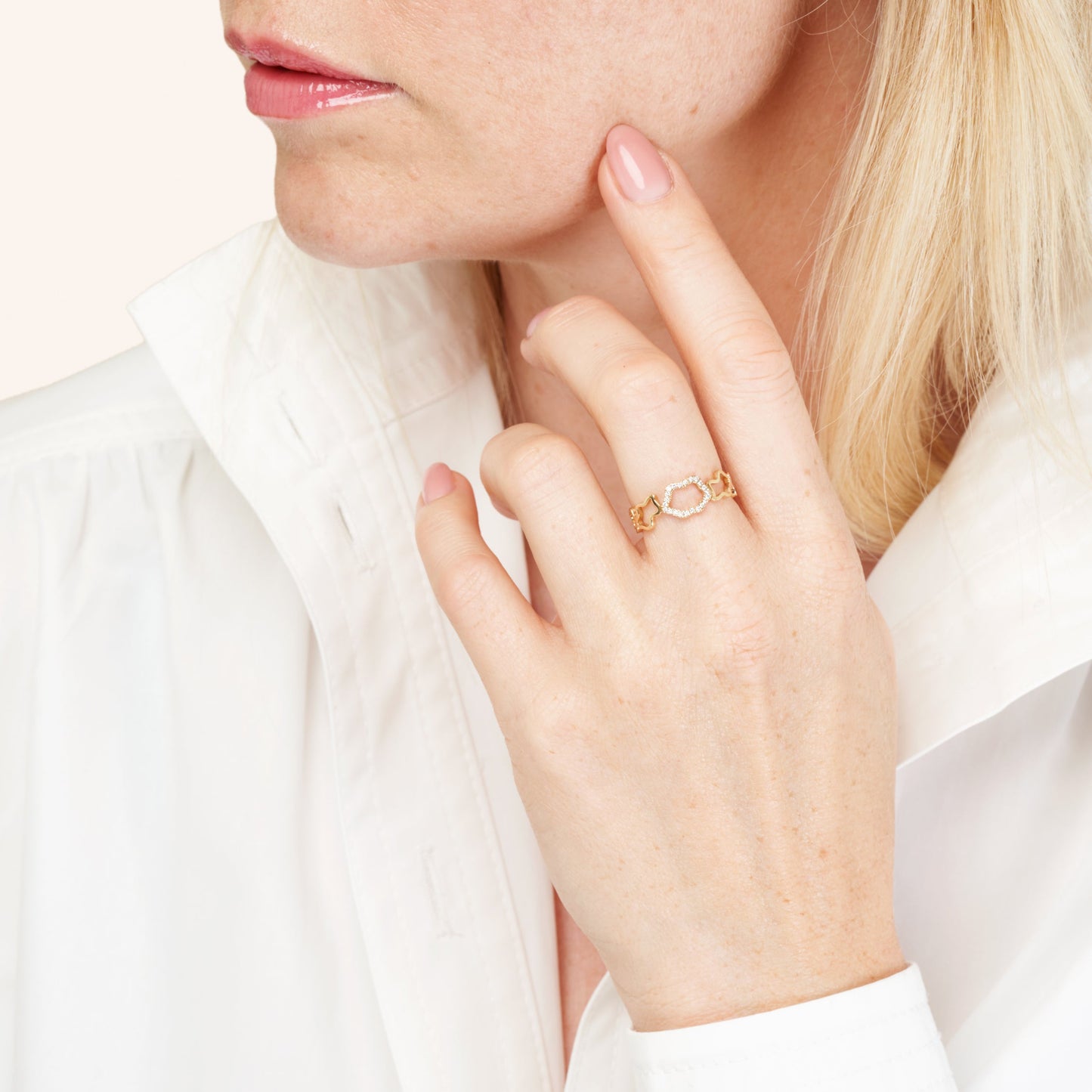 Golden Clouds Band Ring