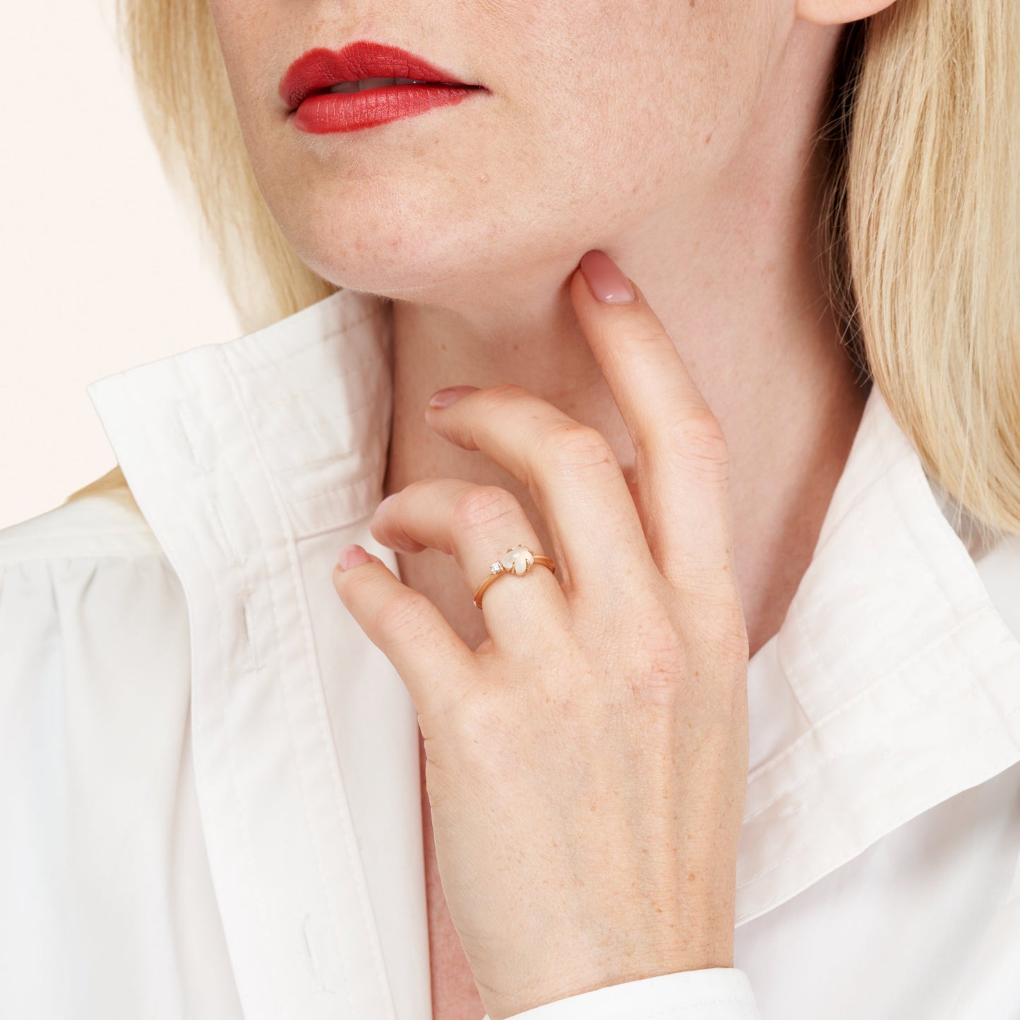 Mid Cloud Ring Diamond Milk