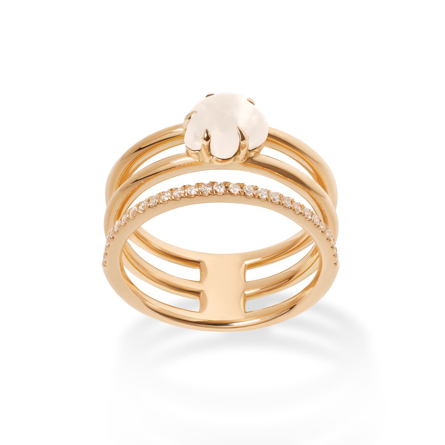 Mid Cloud Tre Ring Diamonds Milk