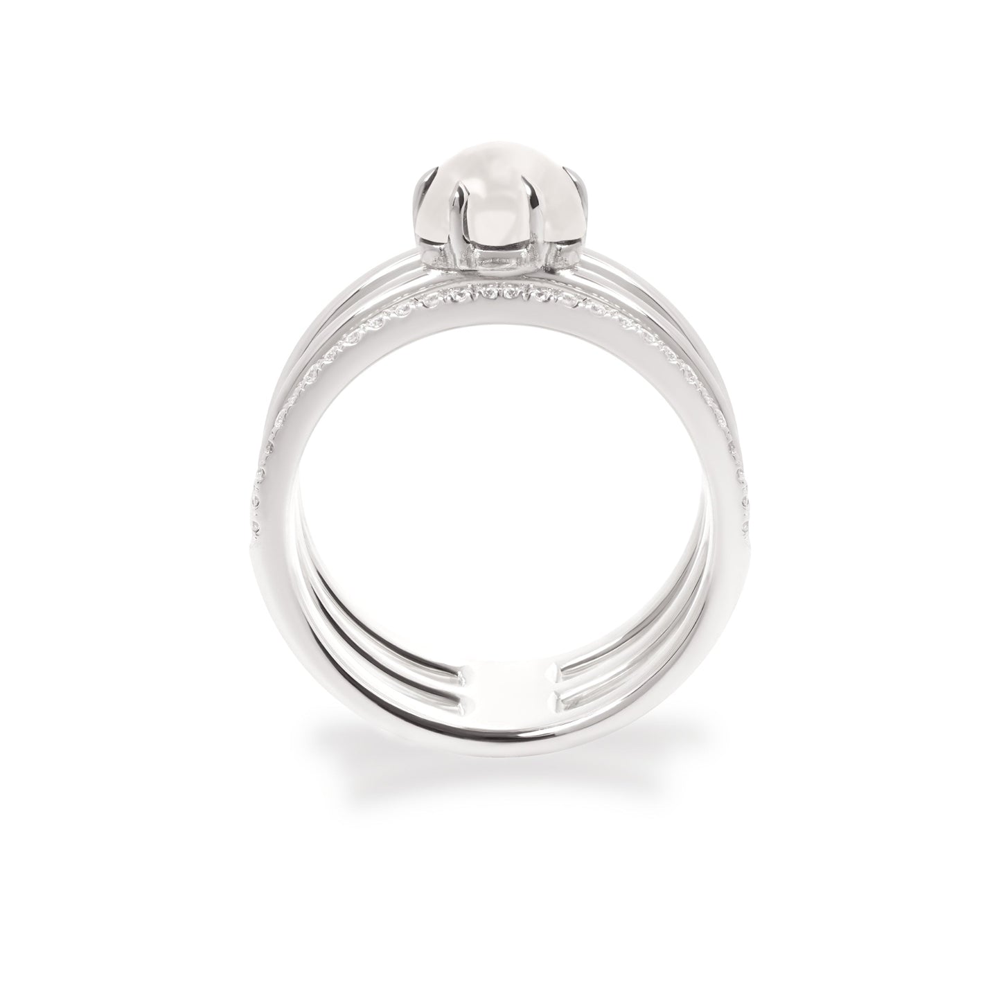 Mid Cloud Tre Ring Diamonds Milk