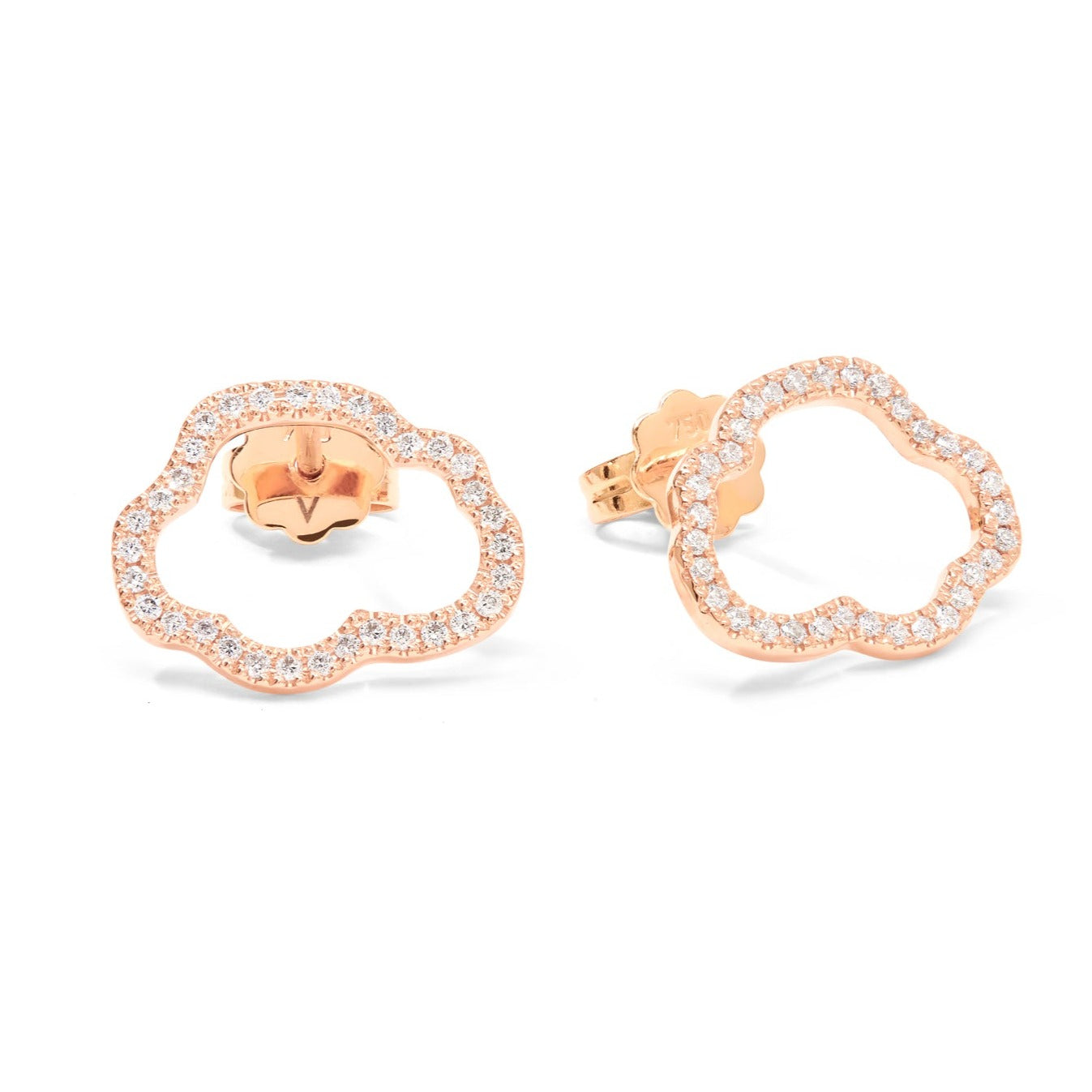 Golden Cloud Ohrstecker Pavé