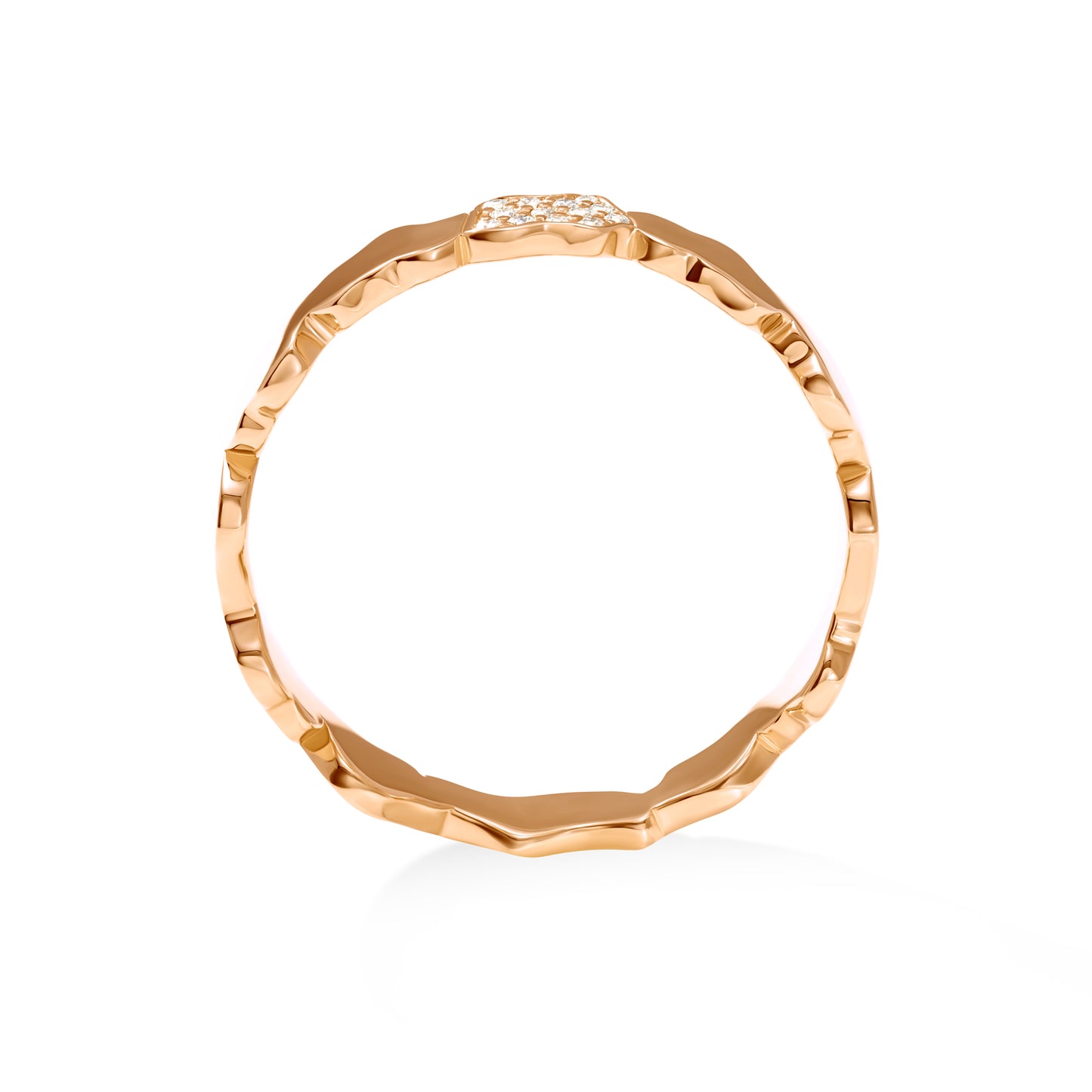 Golden Clouds Band Ring Mini Diamond