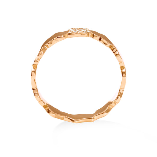 Golden Clouds Band Ring Mini Diamond