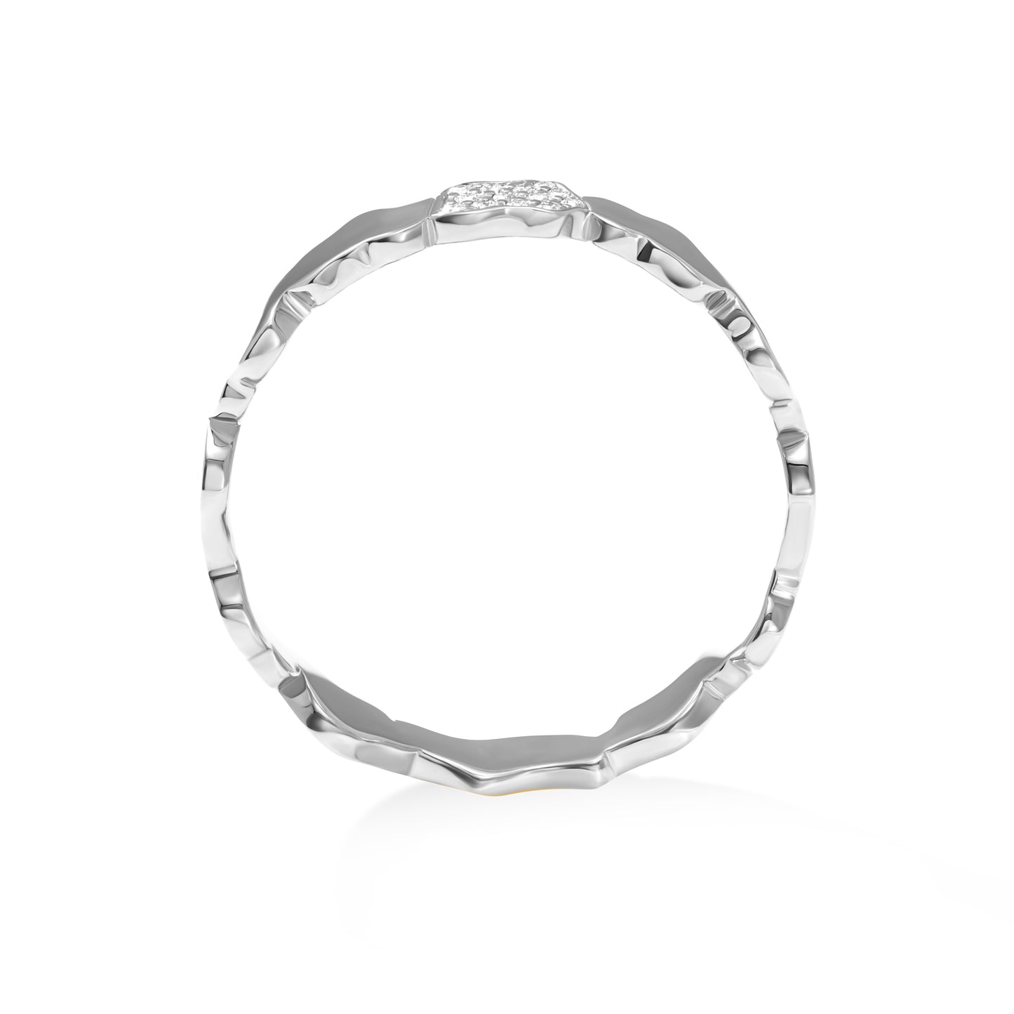 Golden Clouds Band Ring Mini Diamond