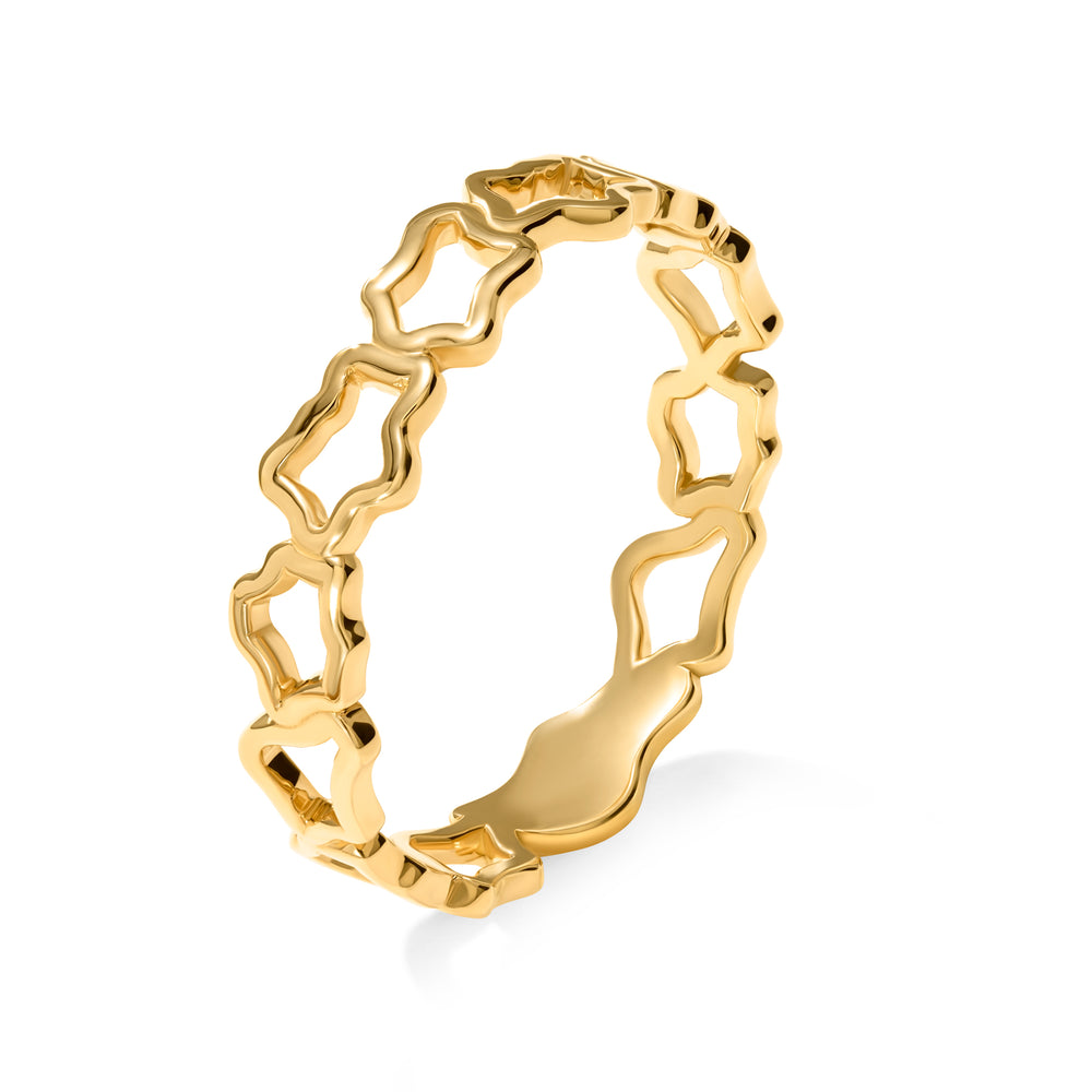 Golden Clouds Band Ring Mini