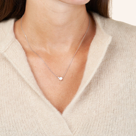 VIERI Mid Cloud Halskette Milk 18 Karat Gold