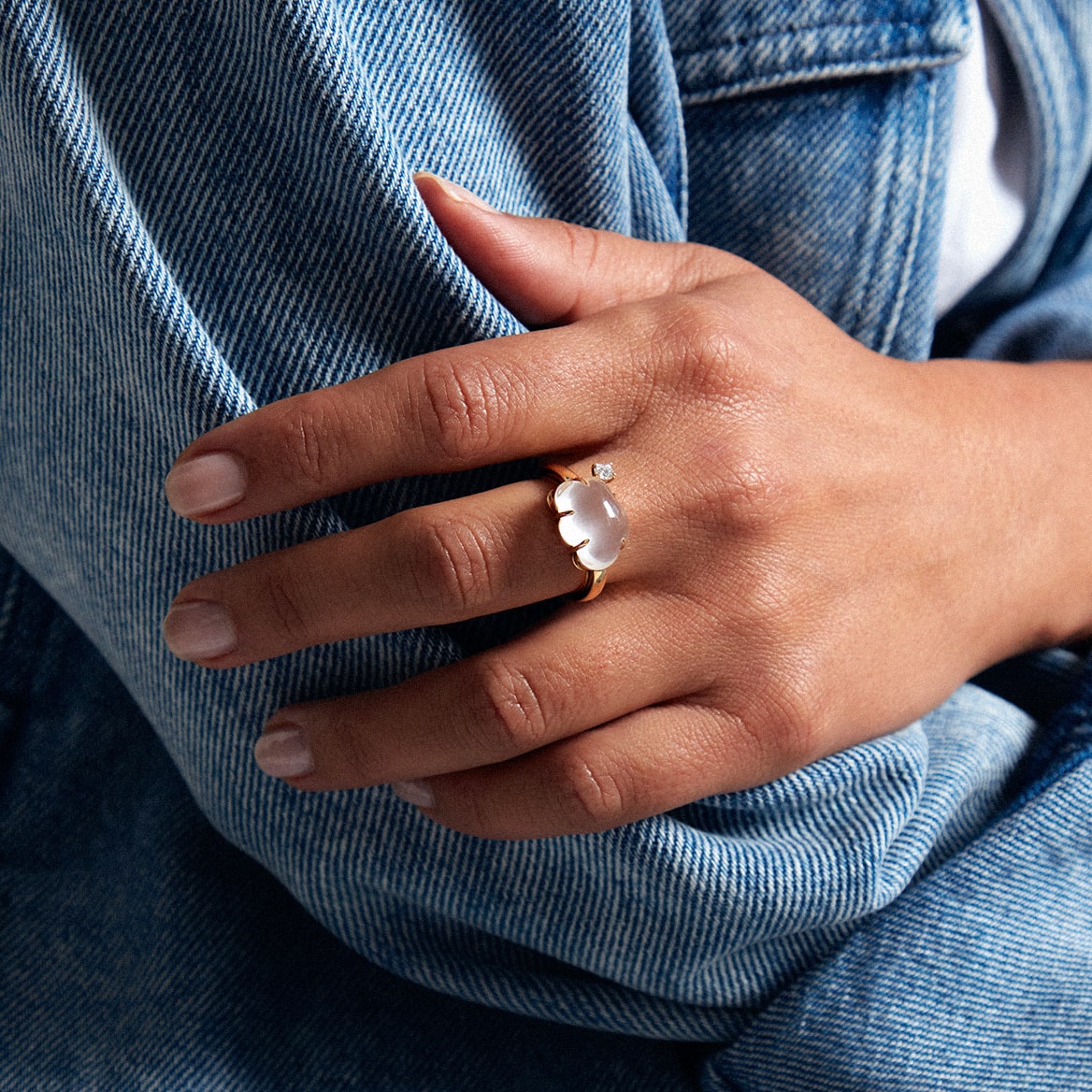 Cloud Ring Diamond Milk