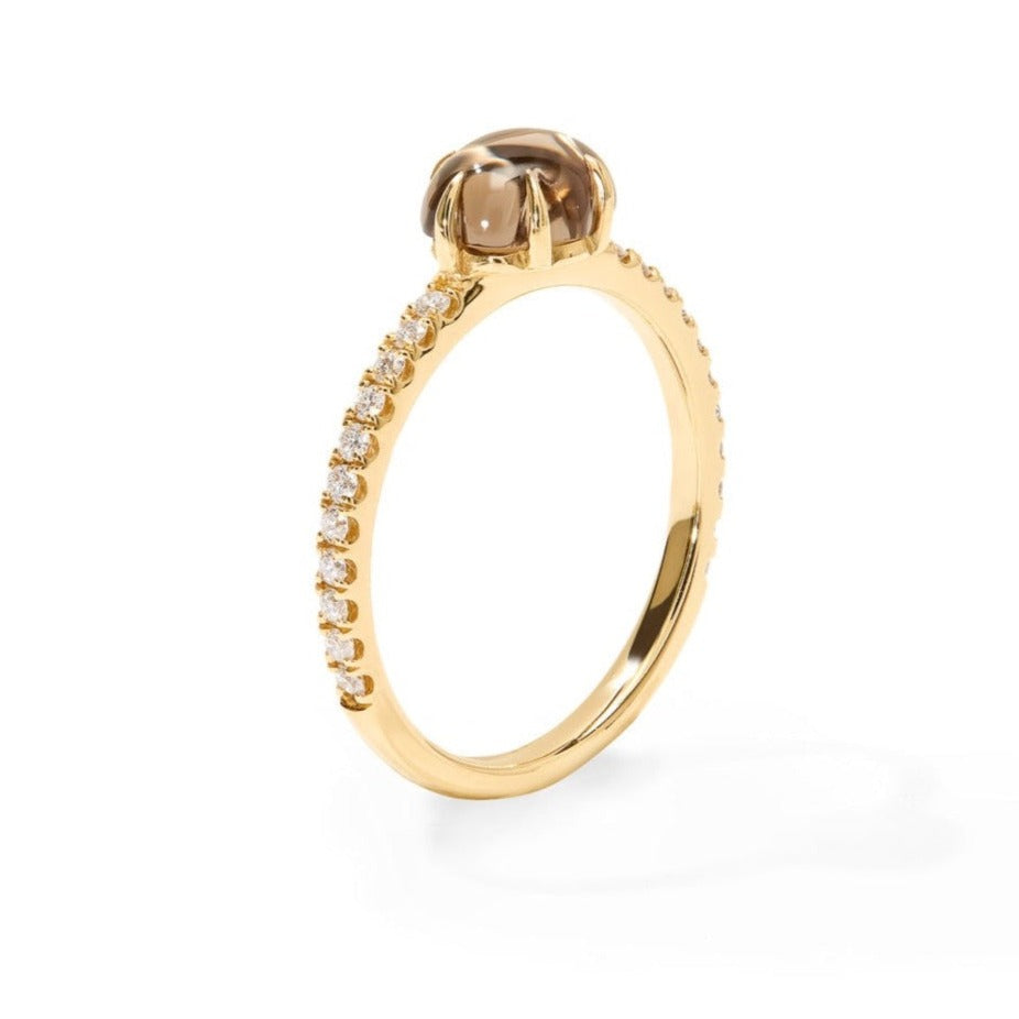 Mid Cloud Ring Pavé Smoke