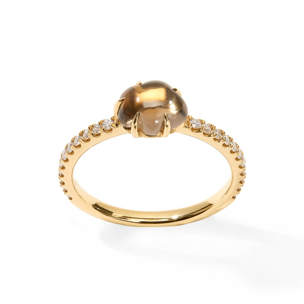 Mid Cloud Ring Pavé Smoke