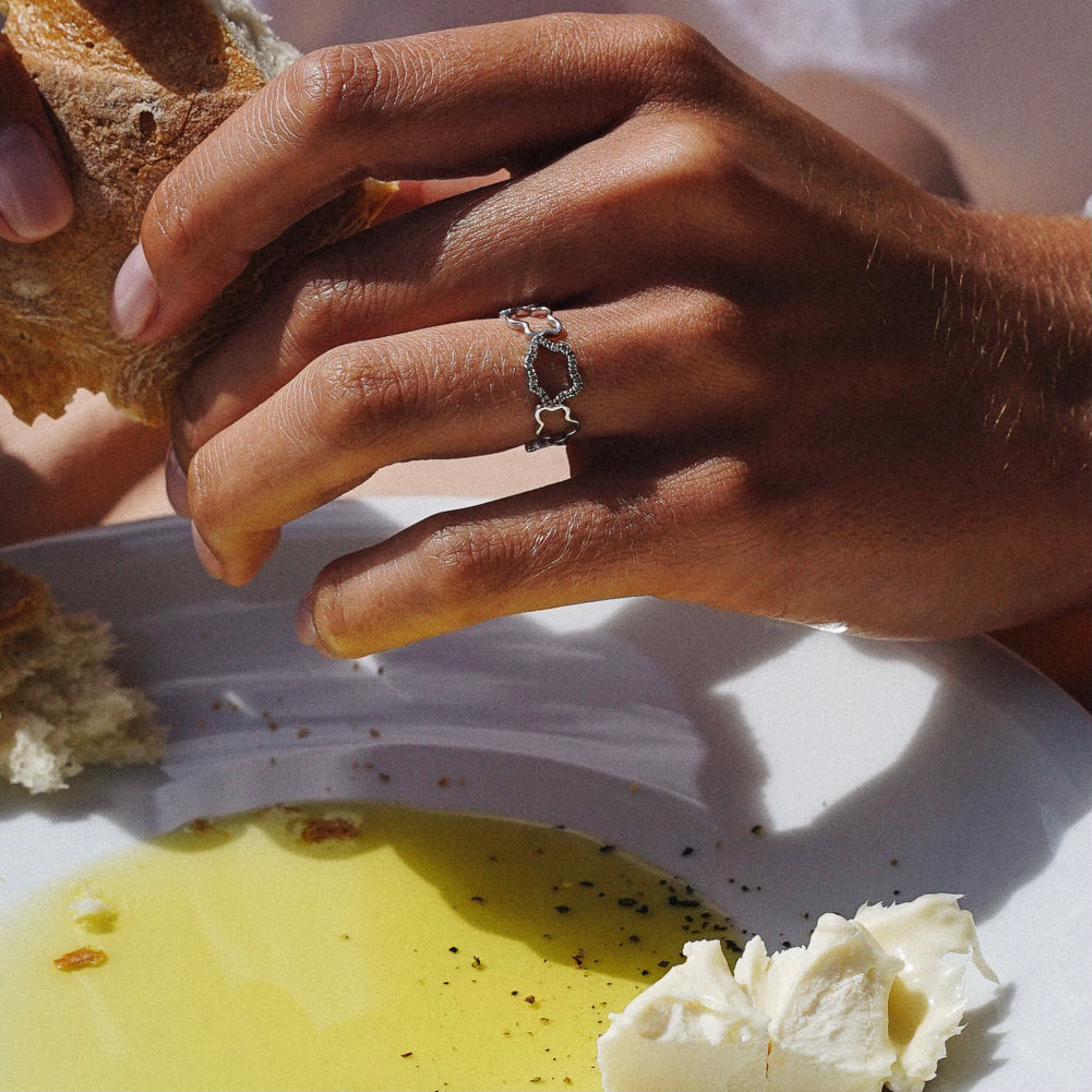 Golden Clouds Band Ring