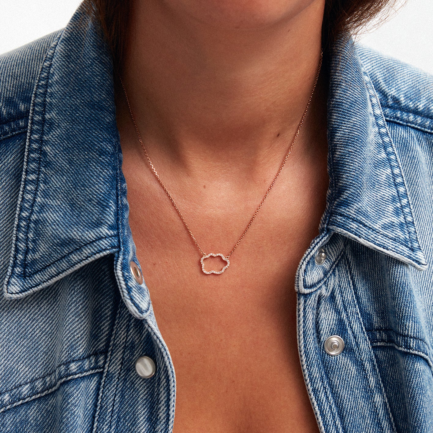 Golden Cloud Halskette Pavé