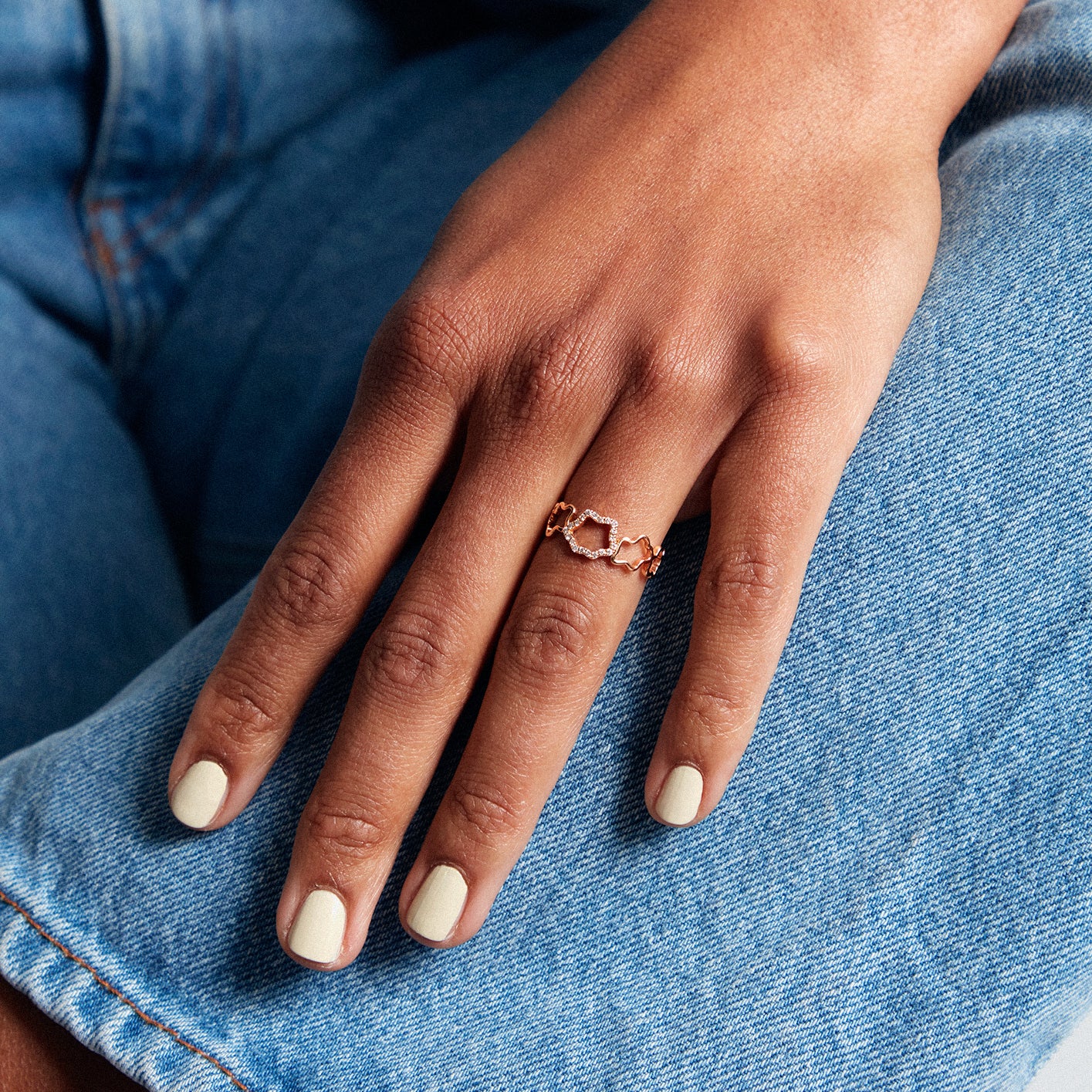 Golden Clouds Band Ring
