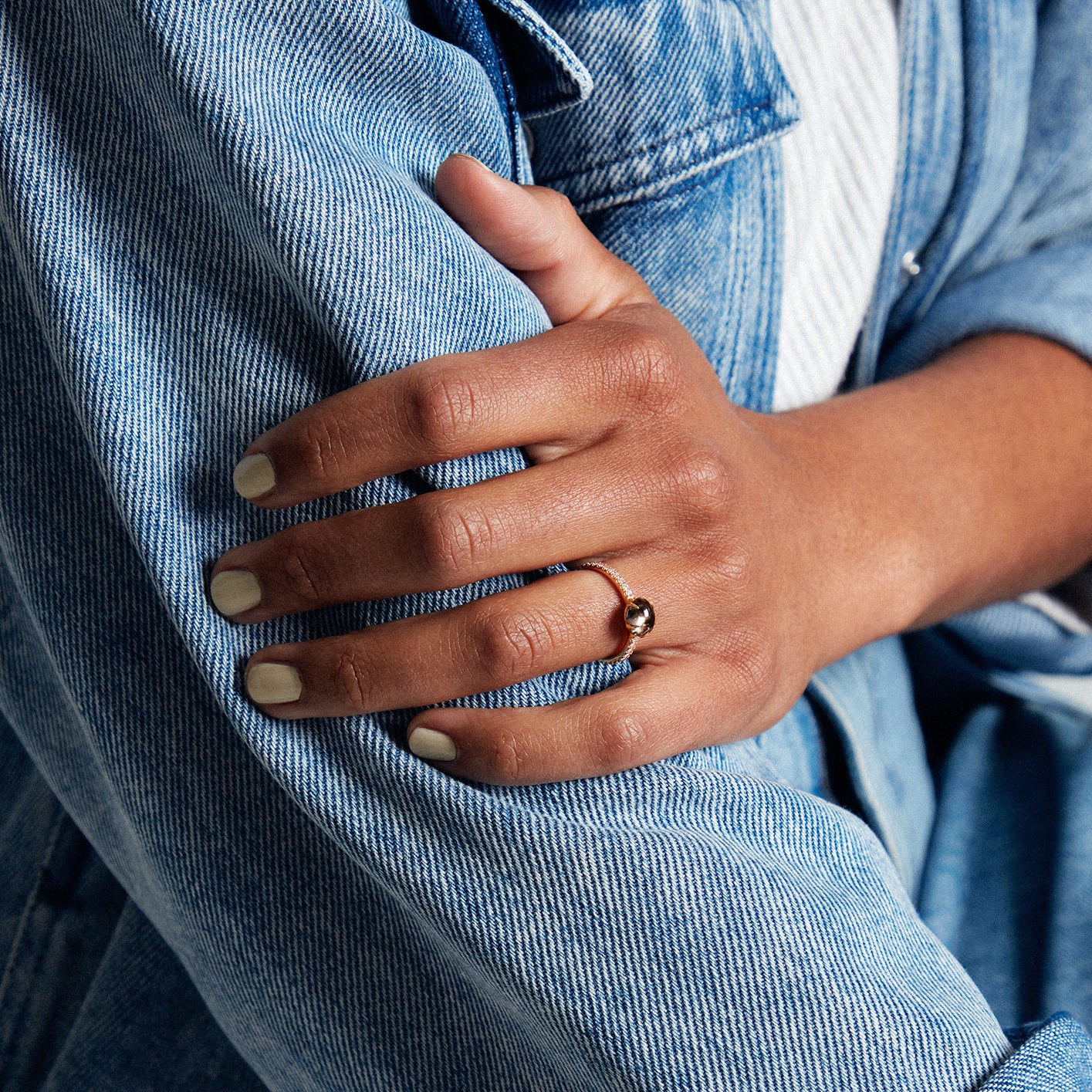 Mid Cloud Ring Pavé Smoke