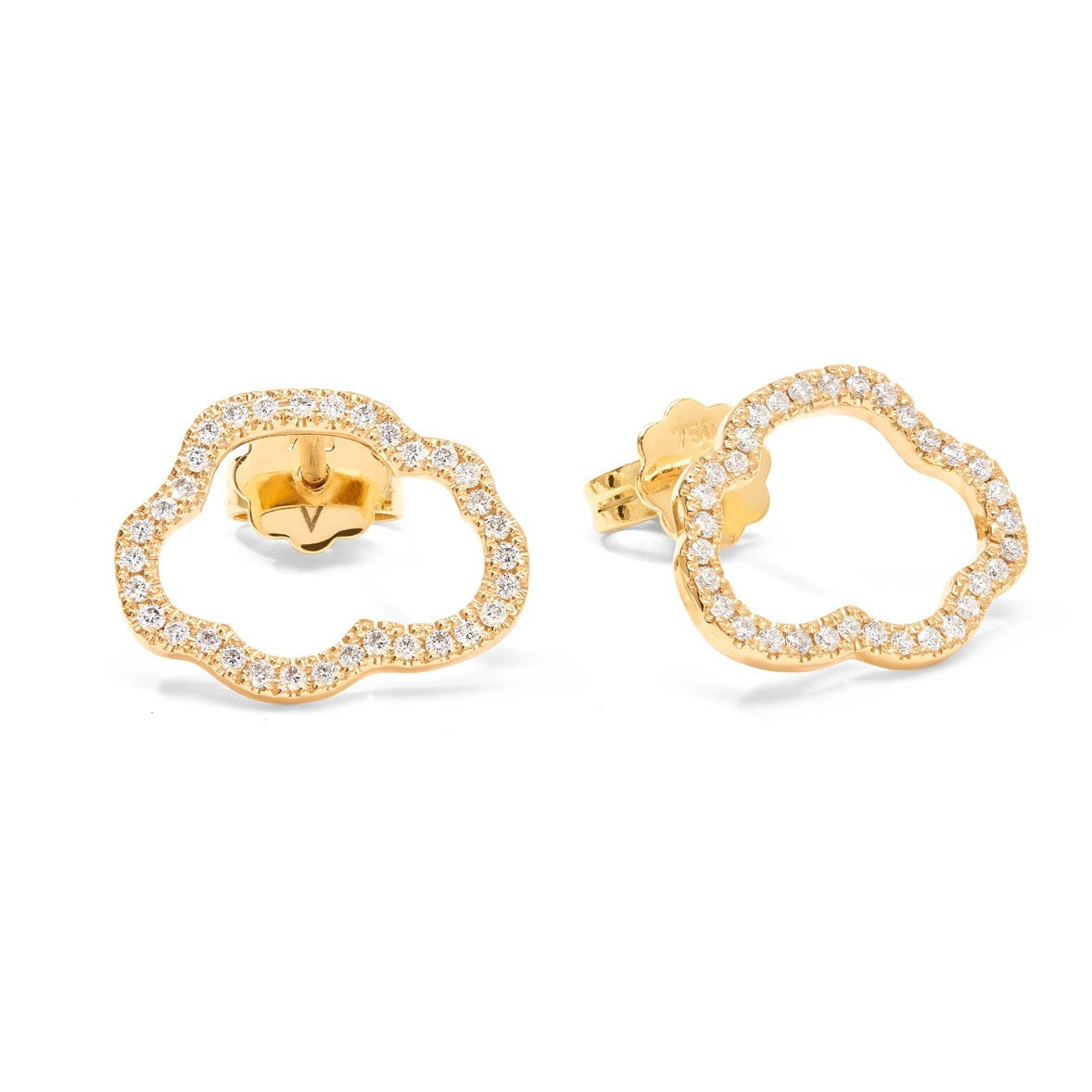 Golden Cloud Ohrstecker Pavé