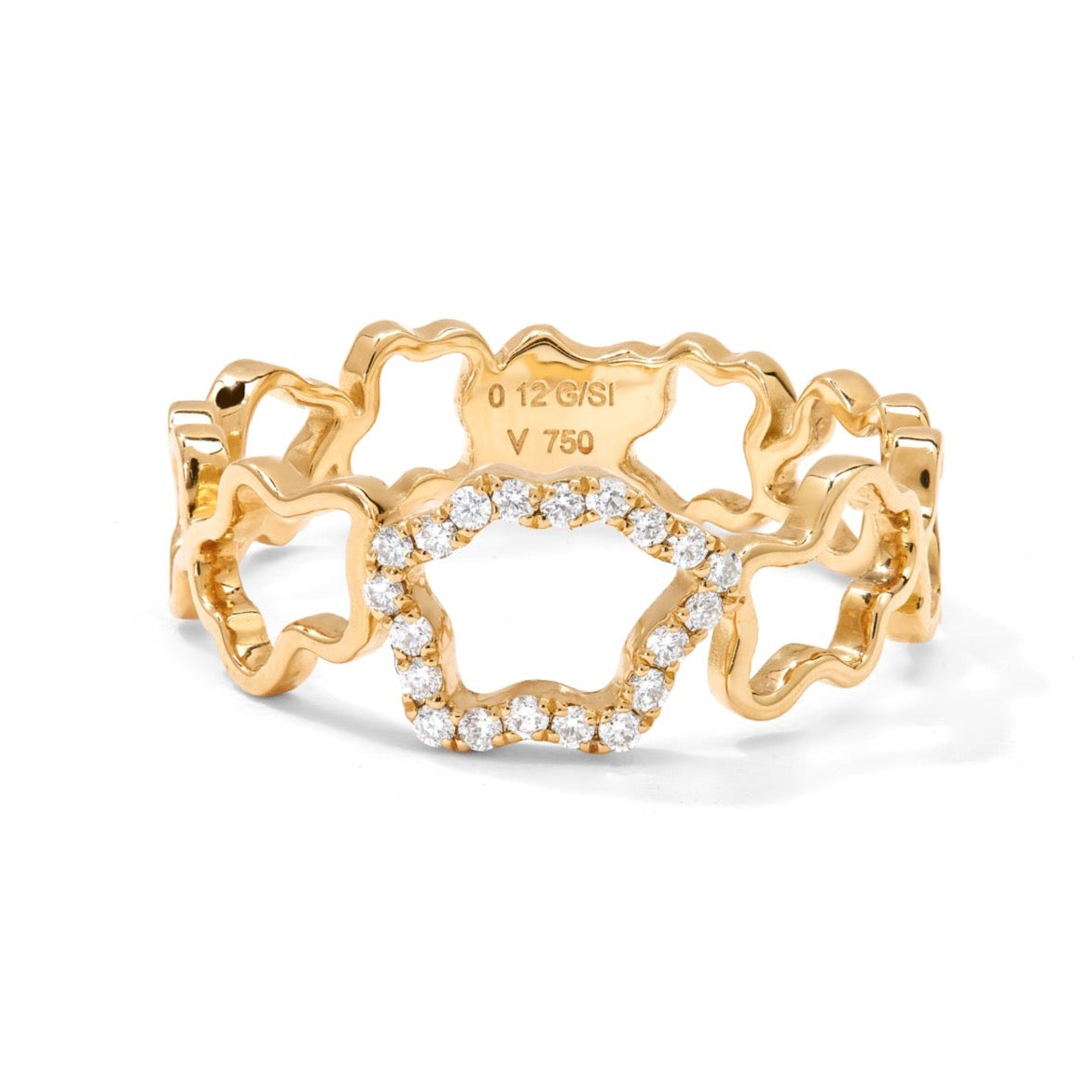 Golden Clouds Band Ring