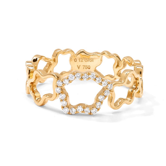Golden Clouds Band Ring