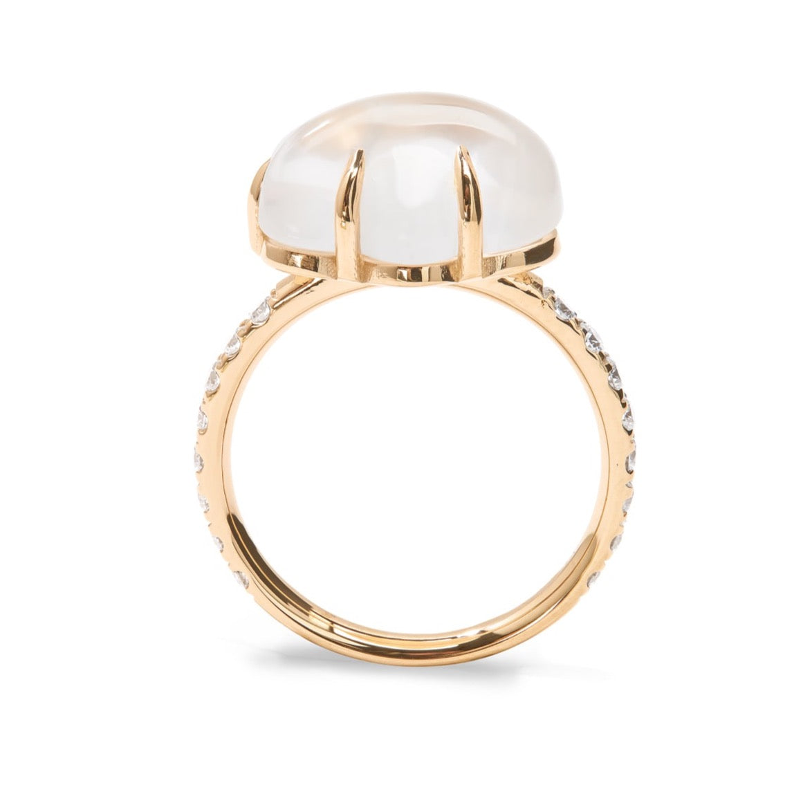 Cloud Ring Pavé Milk