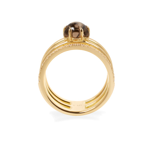 VIERI Mid Cloud Tre Ring Diamonds Smoke