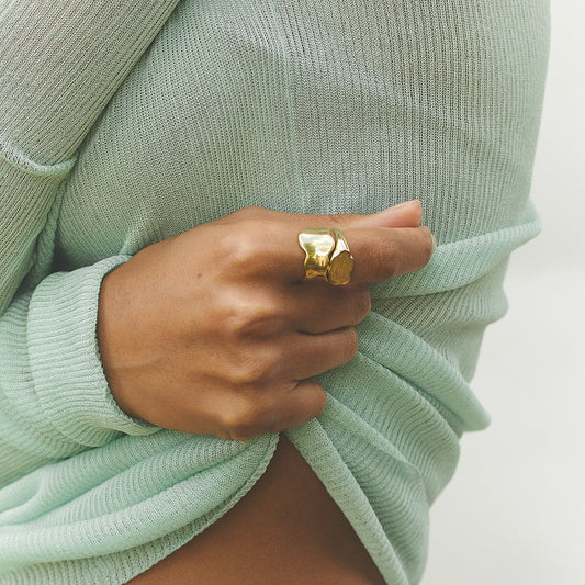 Modern Icons Collection Cloud Wave Ring