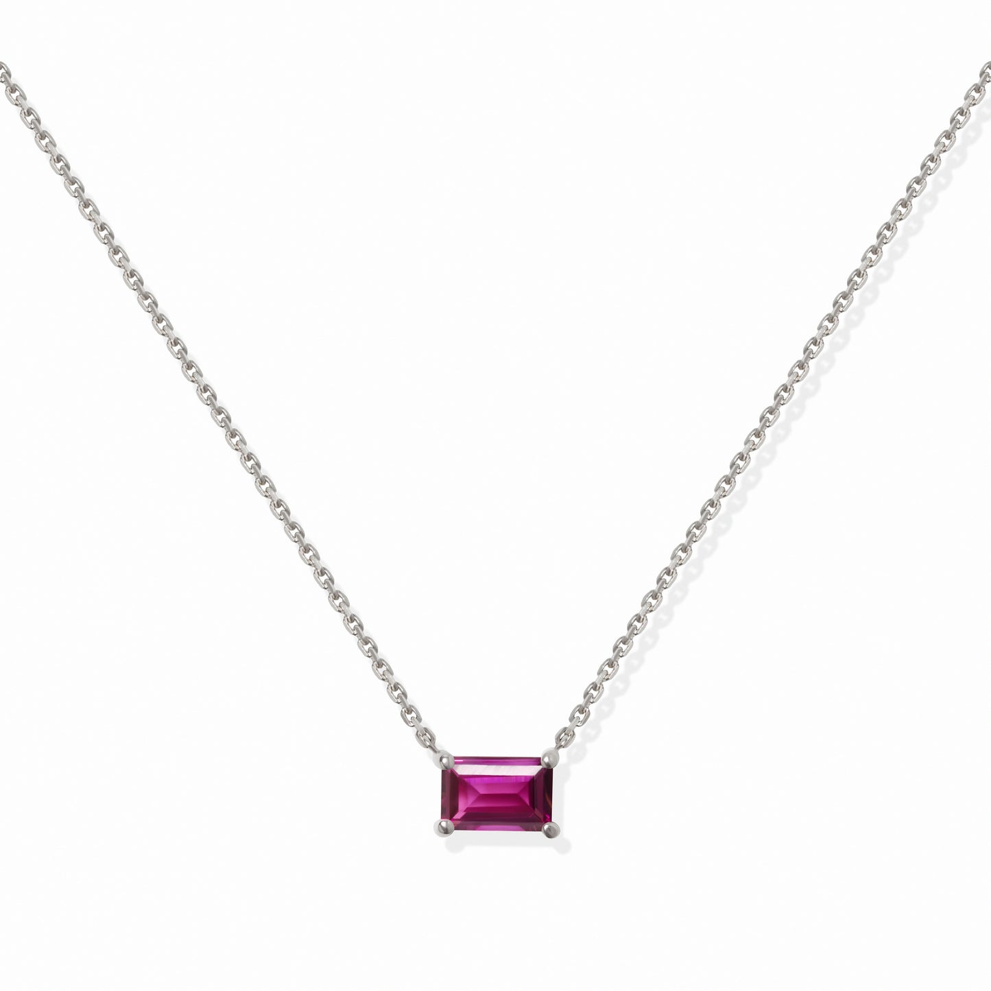 VIERI Birthstone Collection Halskette Rhodolith - Januar