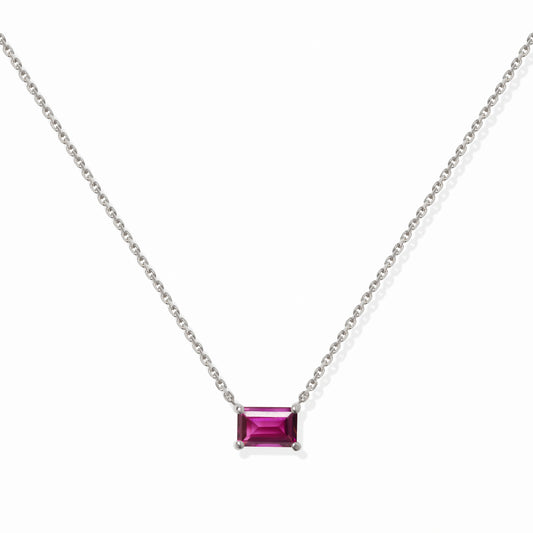 VIERI Birthstone Collection Halskette Rhodolith - Januar