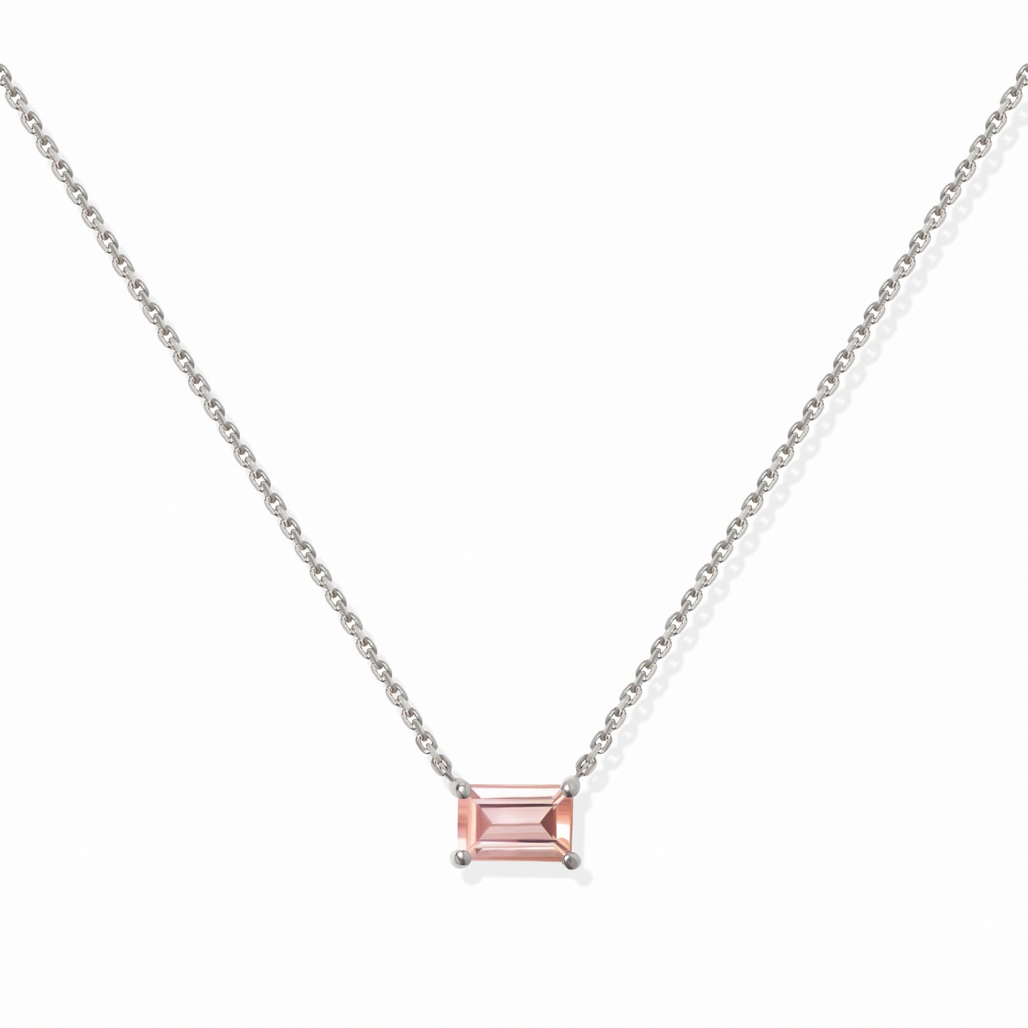 VIERI Birthstone Collection Halskette Rosa Turmalin - Oktober