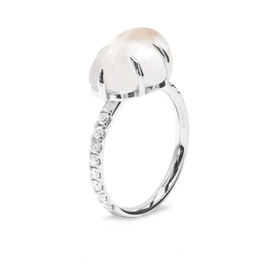 Cloud Ring Pavé Milk