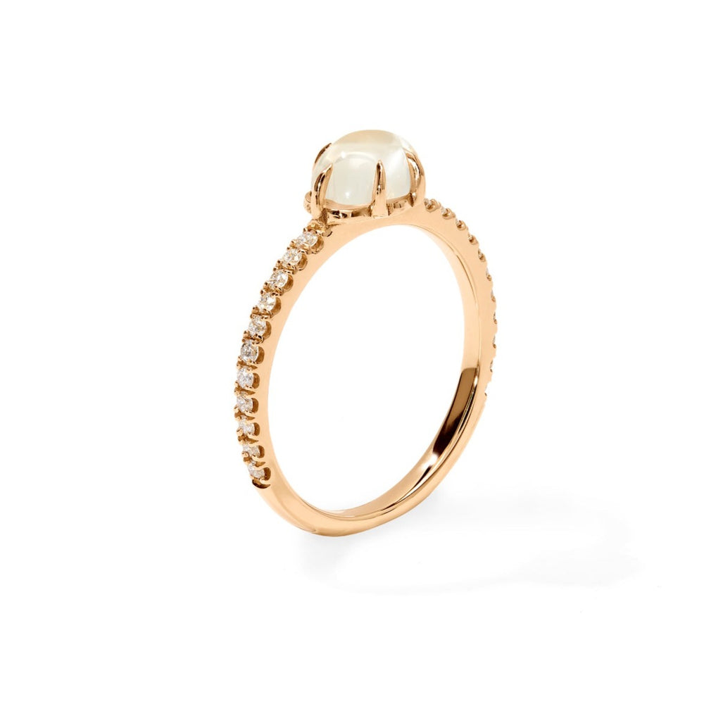 Mid Cloud Ring Pavé Milk