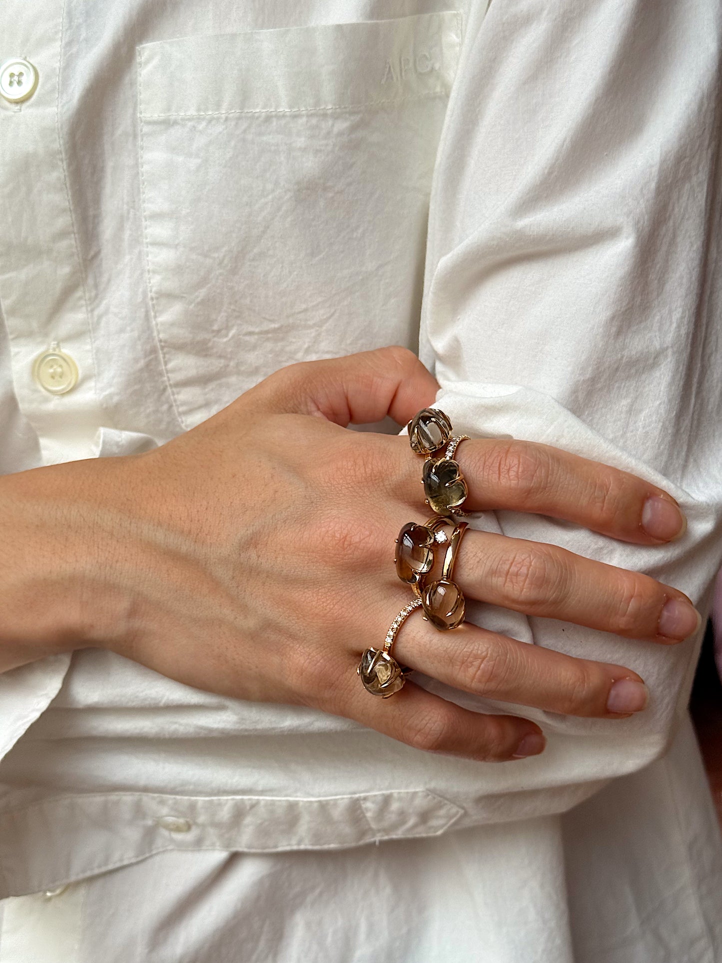 Golden Edition Cloud Ring Pavé