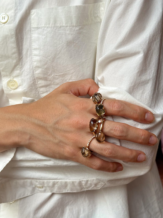 Golden Edition Cloud Ring Pavé
