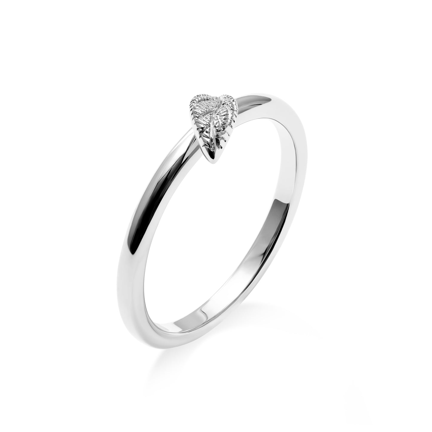 VIERI Lily Collection Leaf Ring engraved