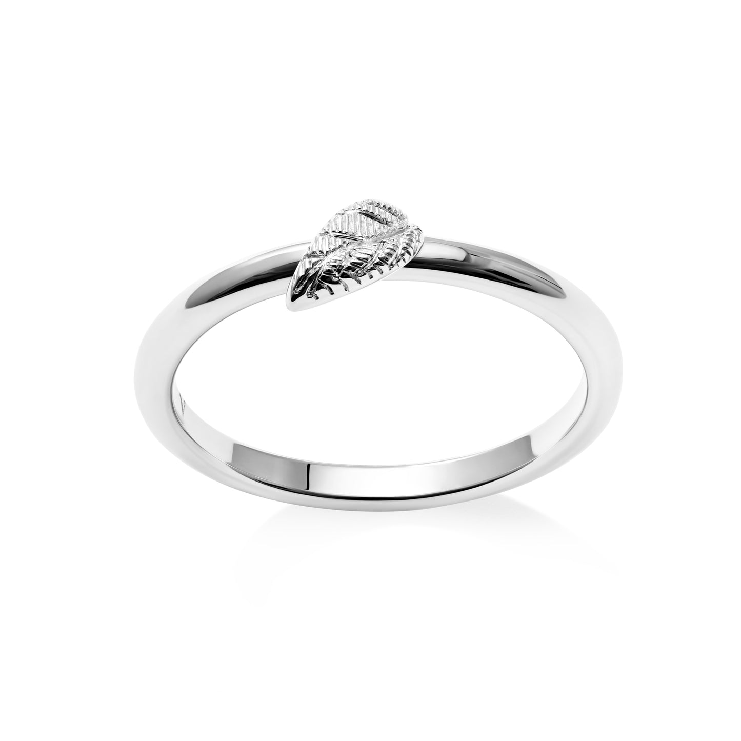 VIERI Lily Collection Leaf Ring engraved