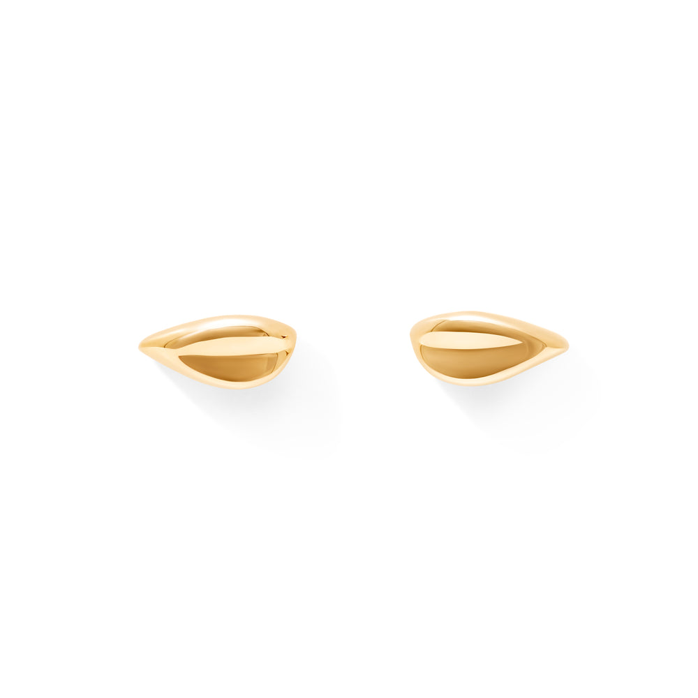 Lily Collection Leaf Studs plain