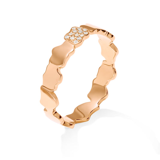 Golden Clouds Band Ring Mini Diamond