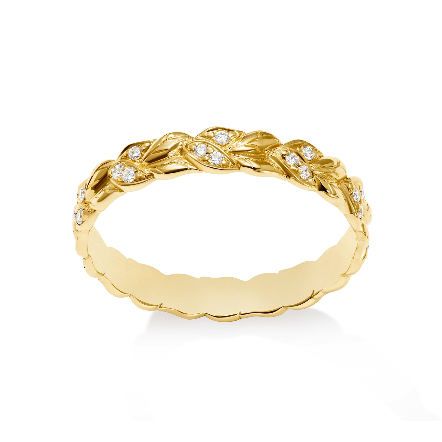 Lily Collection Band Ring Diamond Gold