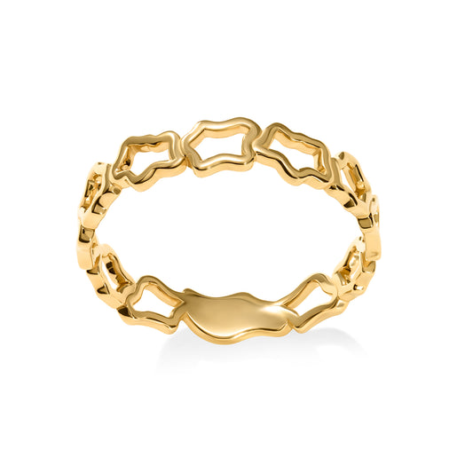 Golden Clouds Band Ring Mini